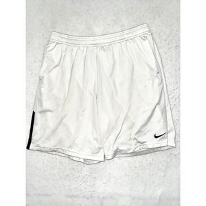 Vintage Nike Mesh Basketball Shorts White Black Mens Size‎ 2XL Y2K